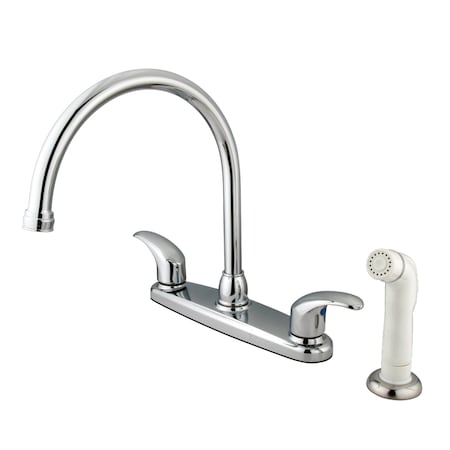 Kingston Brass Legacy 8" Centerset Kitchen Faucet, Chrome KB6791LL